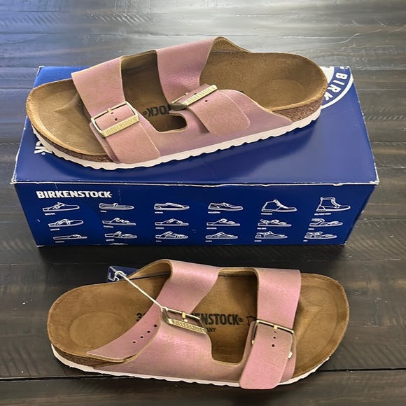 Birkenstock Shoes - Birkenstock Arizona Metallic Pink Asst CS
